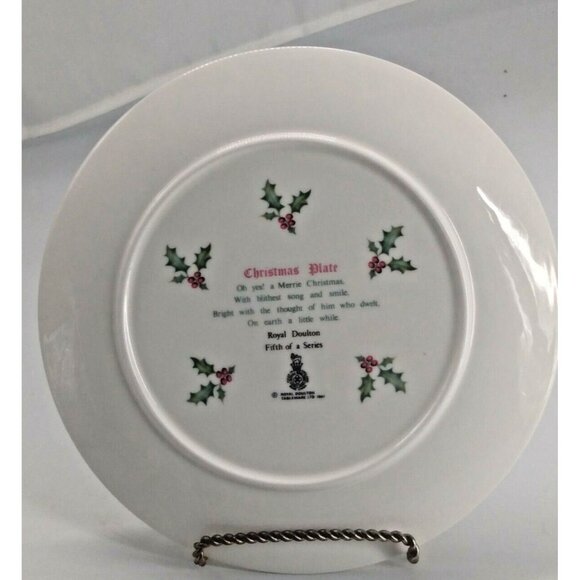 Vintage Royal Doulton Christmas Plate 1981 - 5th in the Series - 8 1/4" - Picture 5 of 10